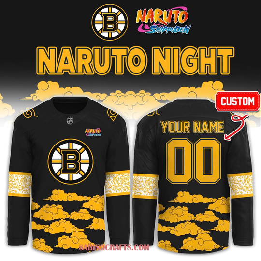 Boston Bruins Narutoo Night x NHL 2026 Personalized Hockey Jersey