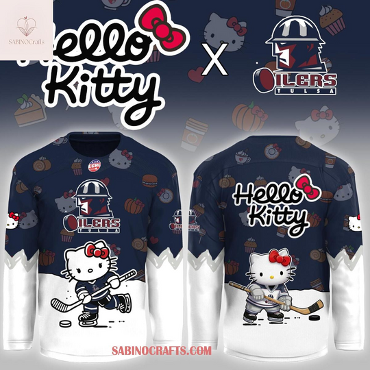 Discover Tulsa Oilers Hello Kitty 2026 Game Night Hockey Jersey
