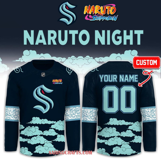 Seattle Kraken Narutoo Night x NHL 2026 Personalized Hockey Jersey