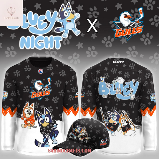 Discover San Diego Gulls BlueyDad Night Game 2026 Hockey Jersey