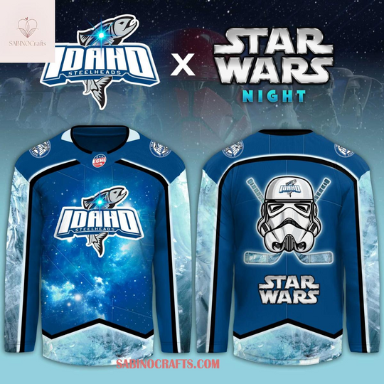 Discover Idaho Steelheads Star Wars Night 2026 Behind Hockey Jersey