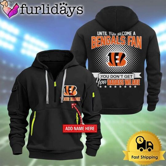 Discover football Cincinnati Bengals Super Bowl LIX 2D Quarter Zip Hoodie