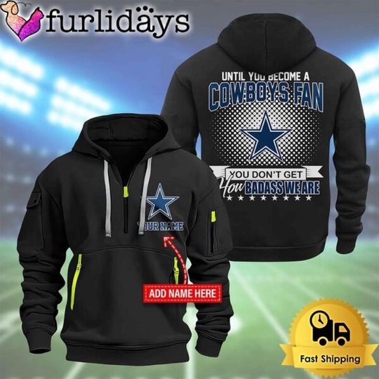 football Dallas Cowboys Super Bowl LIX 2D Quarter Zip Hoodie