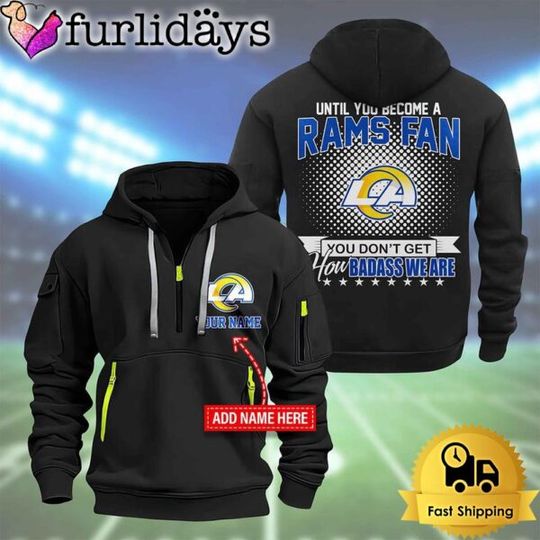 Discover football Los Angeles Rams Super Bowl LIX 2D Quarter Zip Hoodie