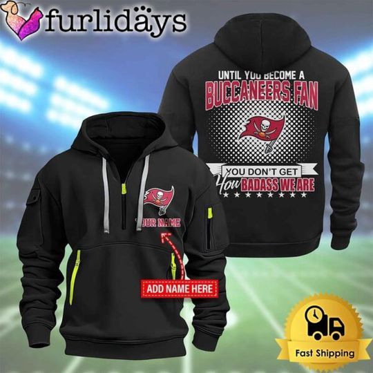 football Tampa Bay Buccaneers Super Bowl LIX 2D Quarter Zip Hoodie