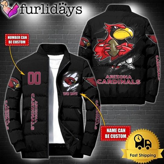 Personalized football Arizonna Cardinals Mascot Puffer Jacket