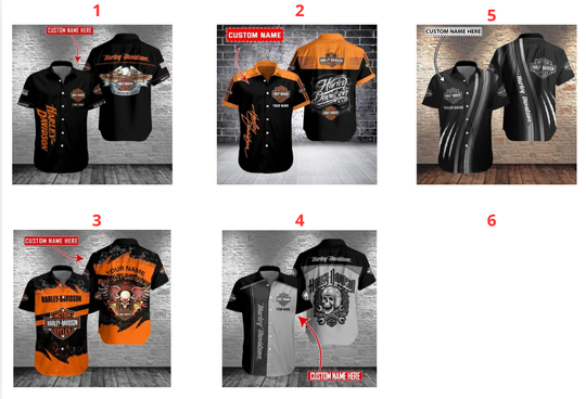 Personalized Harley Motor Davidsonn Racing Casual Shirt Button Down Unisex Adult