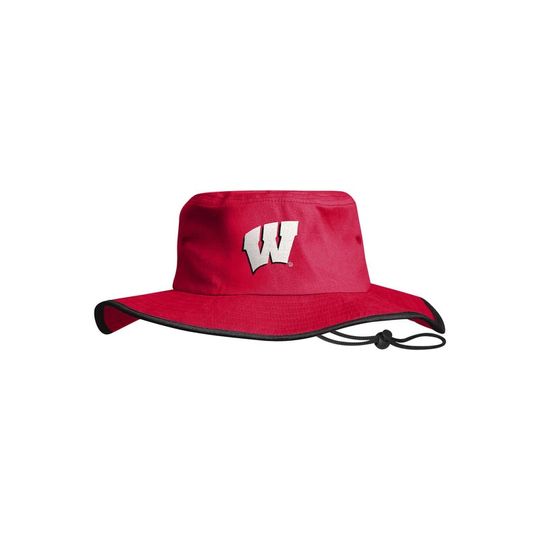 Wisconsins Badge NCAA Solid Boonie Hat