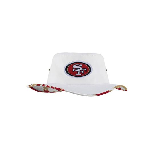 San Francisco 49ers football Womens White Hybrid Boonie Hat