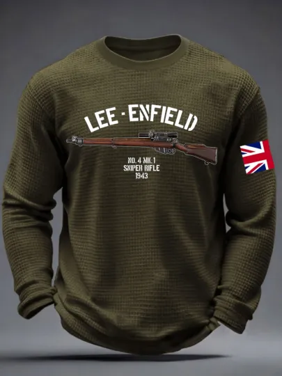 Men's The Lee-Enfield Rifle Waffle Long Sleeve T-Shirt