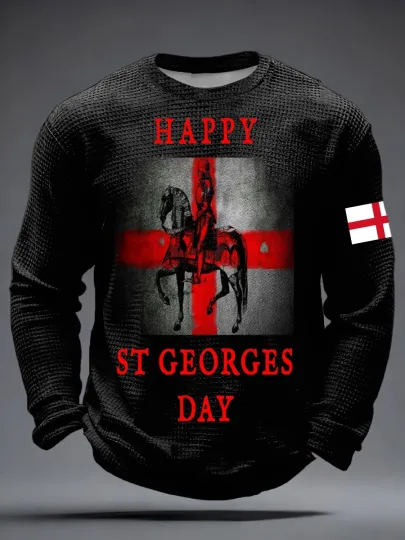 Men's Saint George's Day Waffle Long Sleeve T-Shirt
