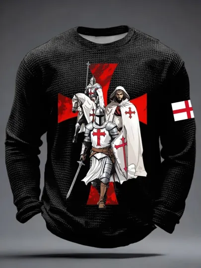 Men's Saint George's Day Waffle Long Sleeve T-Shirt