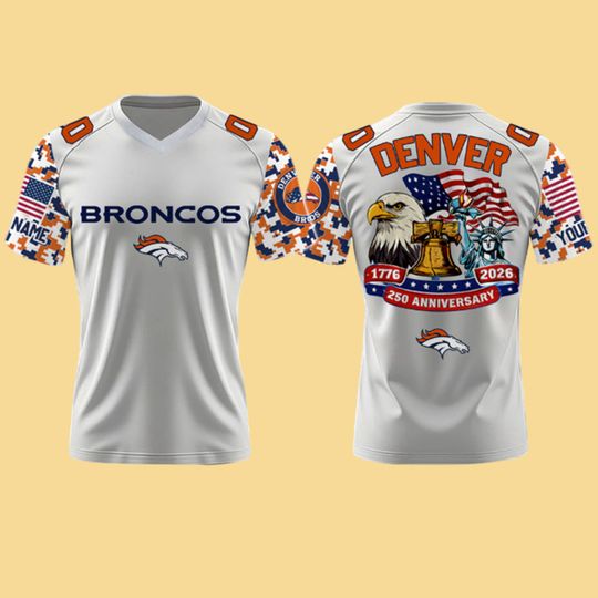 Discover Denver Broncos 250th Years USA Anniversary Jersey