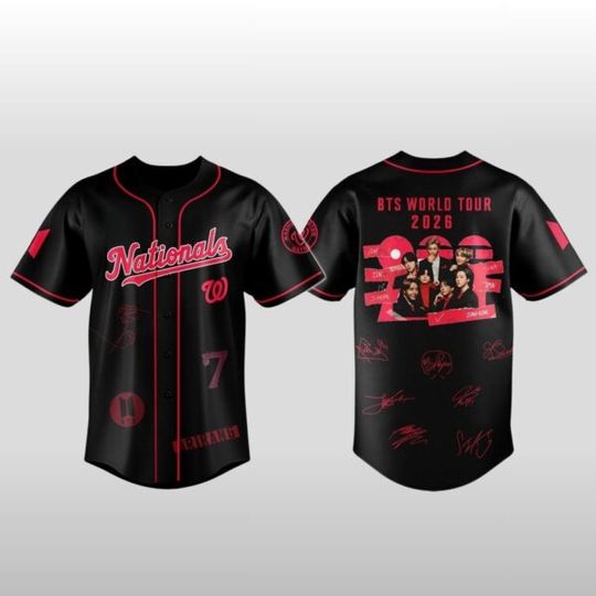 Discover 2026 Washington Nationals x BTS World Tour Baseball Jersey