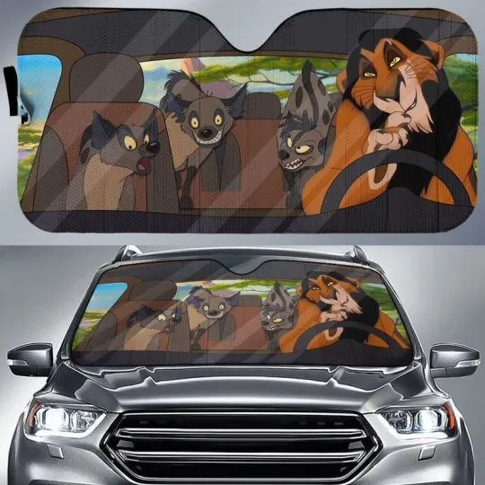 Discover Lion King Car Sun Shade, Scar Shenzi, Banzai, and Ed Car Sunshade