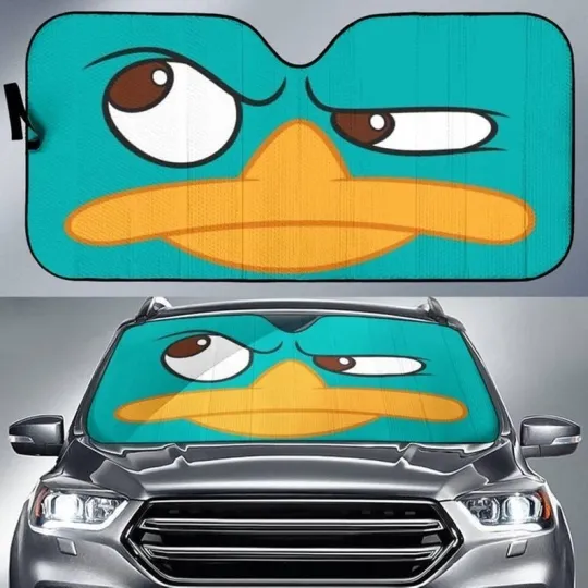 Perry the Platypus Auto Sun Shade, Agent P Car Windshield
