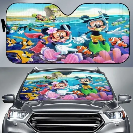 Discover Mickey Minnie Car Sunshade, Mickey And Friends Auto Sunshade