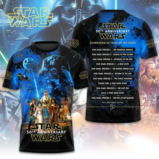 Discover Star Wars 50th Anniversary 3D Apparel  T-Shirt