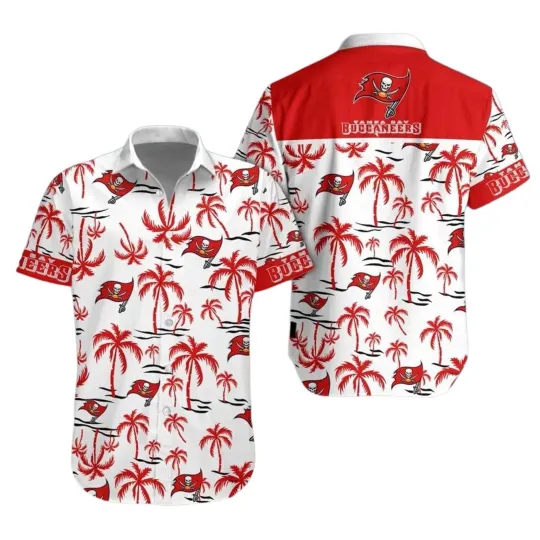 Discover Tampa Bay Football Team Buccaneerss Hawaiian Button Down Shirt Unisex Adults