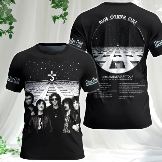 Discover Blue Oyster Cult 45th ANNIVERSARY Gift For Fans 3D T-shirt