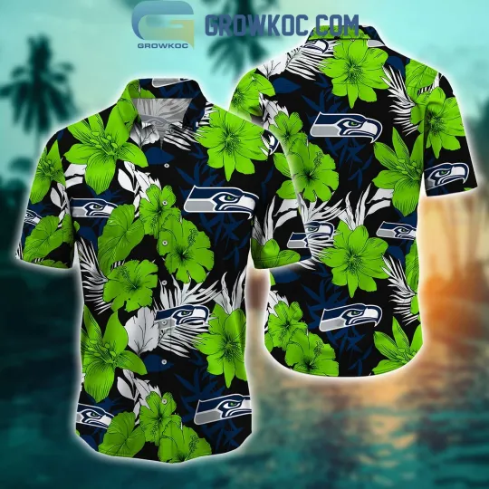 Discover Seattle Football Team Seahawkss Hawaiian Button Down Shirt Unisex Adults S-5XL