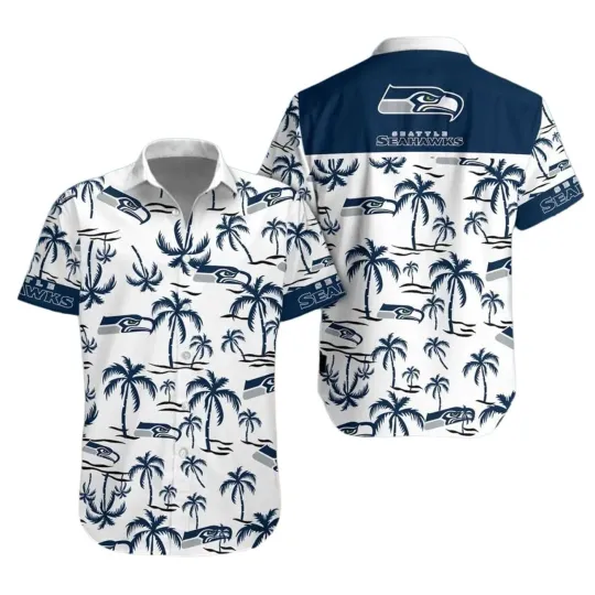 Discover Seattle Football Team Seahawkss Hawaiian Button Down Shirt Unisex Adults S-5XL