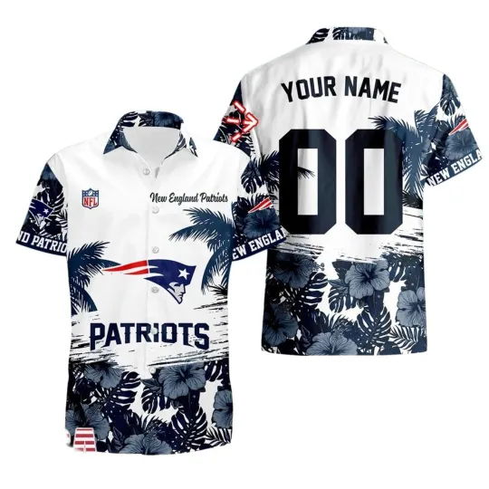 Discover Personalized New England Football Team Patriotss Hawaiian Button Down Shirt