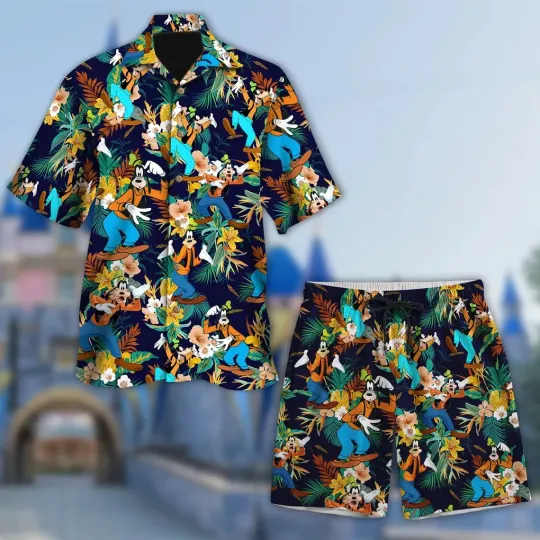 Discover Goofy Summer Vacation Hawaiian Button Down Shirt Unisex Adults S-5XL