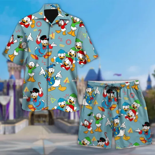 Donald Duck Hawaiian Shirt and Short