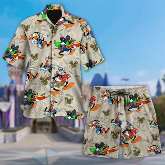 Discover Goofy Surfing Hawaiian Shirt and Short