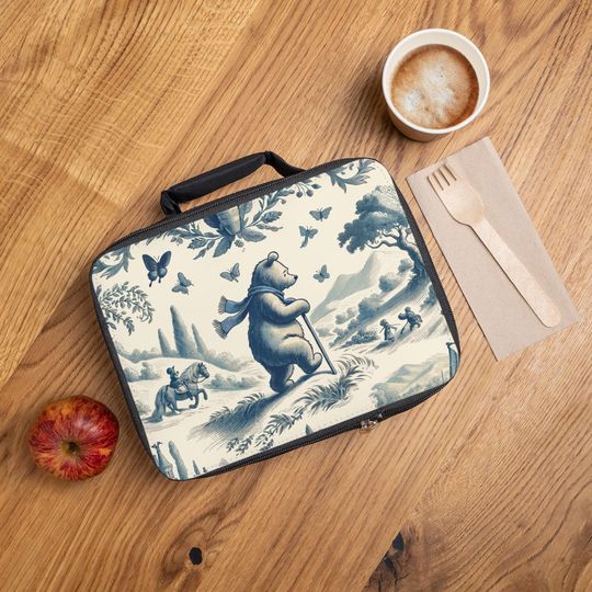 Discover Winnie the Pooh "On a Journey" Toile de Jouy - Lunch Bag