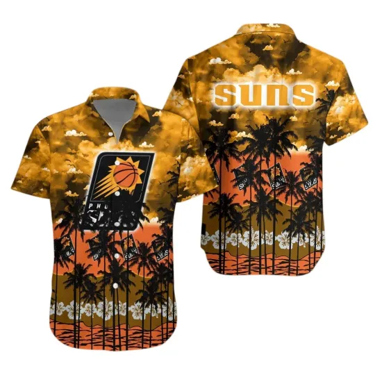 Discover Phoenix Basketball Team Sunss Hawaiian Button Down Shirt Unisex Adults S-5XL