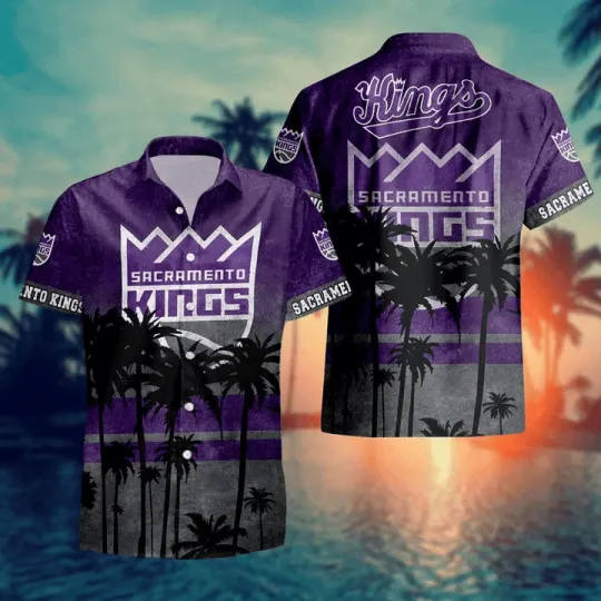 Discover Sacramento Basketball Team Kingss Hawaiian Button Down Shirt Unisex Adults S-5XL