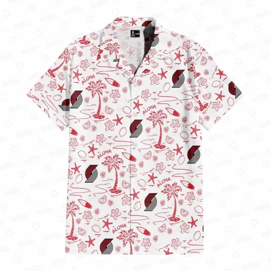 Discover Portland Trail Basketball Team Blazerss Hawaiian Button Down Shirt Unisex Adults