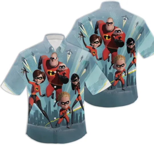 Incredibles Hawaiian Button Down Shirt