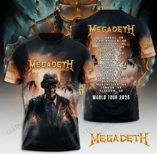 Discover Megadeth Heavy Metal Rock Band T Shirt 3D AOP