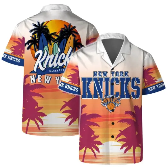 Discover New York Basketball Team Knickss Hawaiian Button Down Shirt Unisex Adults S-5XL