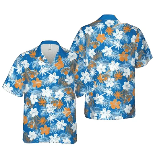 Discover New York Basketball Team Knickss Hawaiian Button Down Shirt Unisex Adults S-5XL