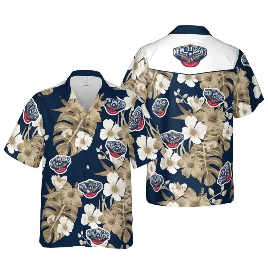 Discover New Orleans Basketball Team Pelicanss Hawaiian Button Down Shirt Unisex Adults