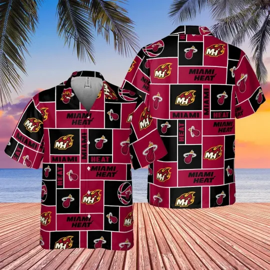 Discover Miami Basketball Team Heats Hawaiian Button Down Shirt Unisex Adults S-5XL