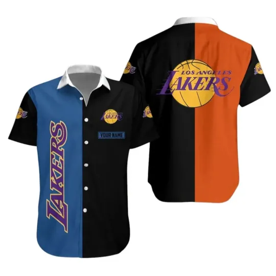 Discover Los Angeles Basketball Team Lakerss Hawaiian Button Down Shirt Unisex Adults