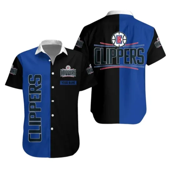 Discover Los Angeles Basketball Team Clipperss Hawaiian Button Down Shirt Unisex Adults