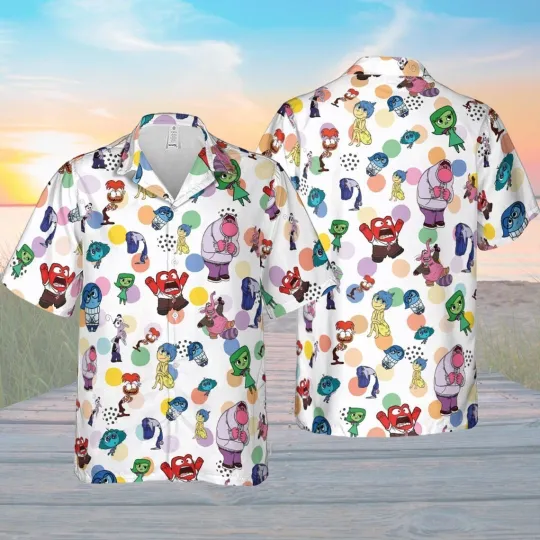 Discover Inside Out Hawaiian Button Down Shirt Unisex Adults S-5XL