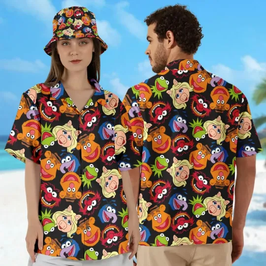 Discover Muppets Hawaiian Button Down Shirt Unisex Adults S-5XL