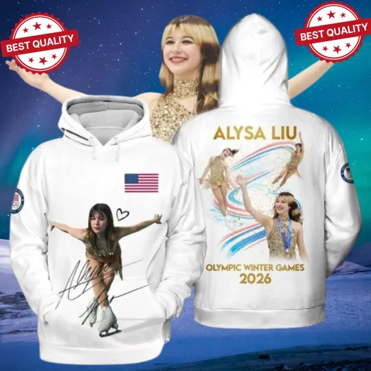 Alysa Liu Milano Cortina 2026 Winter Olympic Hoodie Team USA Fan Gift
