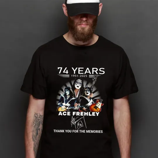 Discover Thank You Ace Frehley 74 Years 1951-2025 Unisex T-Shirt