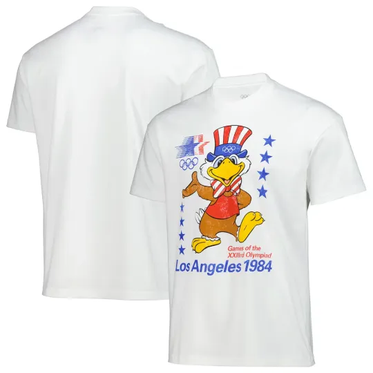 Discover White Heritage Los Angeles Sam Olympic Games Eagle T-Shirt