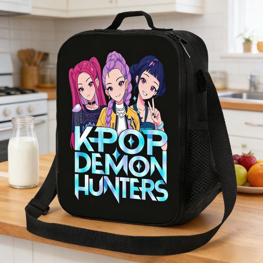 Discover Kpop Demon Hunters Lunch Bag Anime Idol Insulated Cooler Tote for School Travel Work