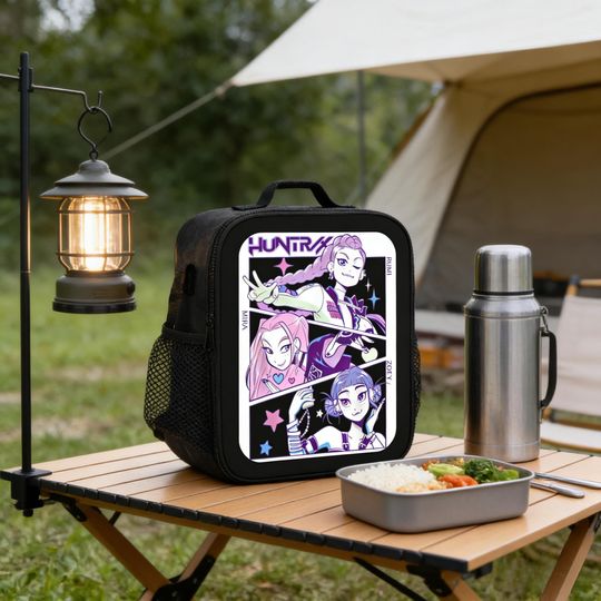 Kpop Demon Hunters Huntrix Insulated Lunch Box Bag, Rumi Mira Zoey Fan Gear
