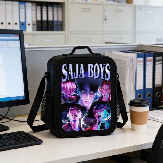 Discover Saja Boys Lunch Bag, Retro Kpop Demon Hunters Movie Merch Tote